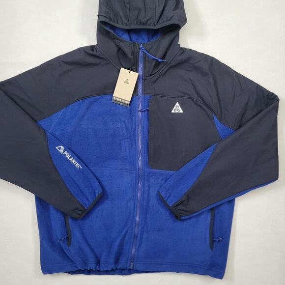 Nike ACG Wolf Tree Plus Mid Layer Hooded Jacket Medium Loose Fit HJ2458-010 - Picture 2 of 13